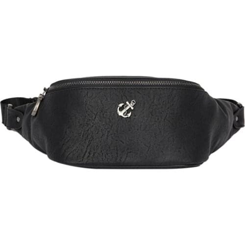 Men Waist bag Black Belt Bag Leather Fanny Pack Men Waterproof Hip Bag High Capacity Banana Bags Young Male Kidney Street Pouch