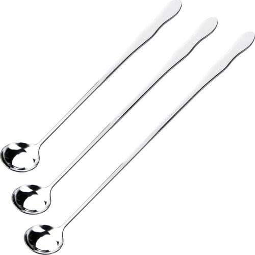 QueenTime Long Handle Spoon Stainless Steel Coffee Spoon Ice Cream Dessert Spoon Tea Spoon Mixing Spoon Kitchen Accessories