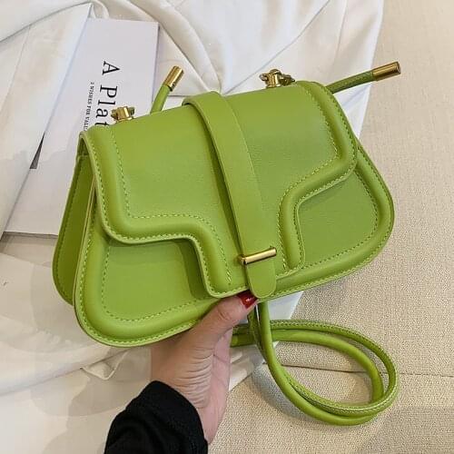 Ladies Luxury Brand Shoulder Handbags 2021 Summer Fashion Women Crossbody Saddle Bag PU Leather Purse Designer High Quality Sac
