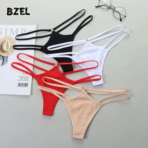 BZEL Sexy Women’s Soft Cotton Panties Underwear Seamless G-String Low Waist Hollow Out Thong Comfortable Lady Lingerie Briefs
