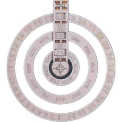 Perpetual Calendar Wooden Calendar-Round Wall Calendar-Rotating Plate-Home, Office, Restaurant and Decoration