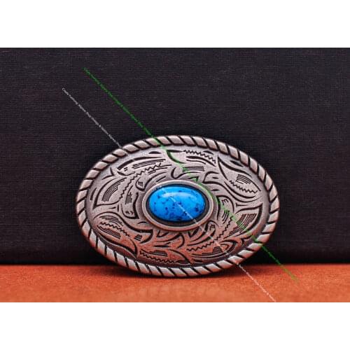 10X 35X24MM Western Vintage Blue Turquoise Bead Rope Side Leathercraft Saddle Bridle Tack Belt Prairie Dust Oval Conchos Set