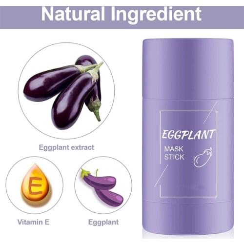Green Mask Green Tea Mud Mask Oil Control Eggplant Acne Clearing Solid Mask Cleansing Mask Blackhead Fine Mask Drop Shipping