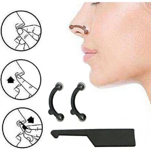 1 Set Nose Up Lifting Shaping Clip Clipper Shaper Beauty Tool 3 Sizes No Pain 3 Sizes Shaper and 1 Auxiliary Hook Nose Shapers