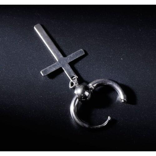 1pc Chic Earrings Korea Kpop Jewelry Cross Pendant Dangle Charm Gifts Party Fashion V DNA Women Men Accessories Jy28 20 Dropship