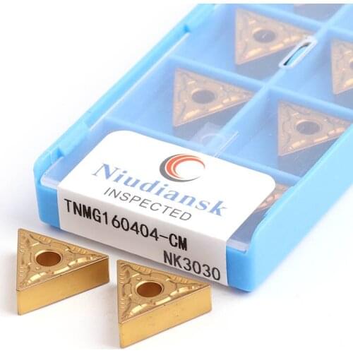 10Pcs TNMG160404 TM CM MT NK3030 TNMG160408 Machining Carbide Turning Inserts CNC Lathe Cutting Tools Special For Steel Parts