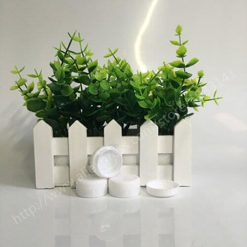 500 x 3g White Plastic Cosmetic Jar bottle Used As Promotion Cream Glitters Sample Makeup Sub-bottling nail powder case