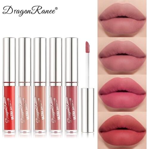 Non-stick Cup Lip Gloss Velvet Matte Texture Lip Glaze Lipstick Natural Color Three-dimensional Waterproof Long Lasting TSLM2