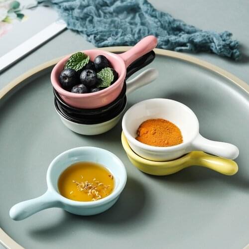 Saucer household mini Japanese handlebar creative ceramic saucer vinegar salad tomato sauce seasoning dipping dish