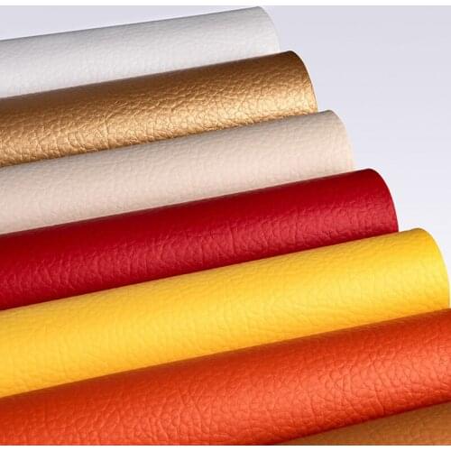 Large Lychee PU Leather Fabric Artificial Faux Leather Waterproof Wear Resistance For Soft Bag Sofa