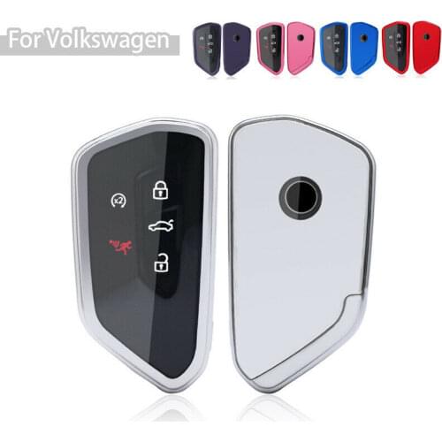 Soft TPU Car Remote Key Case Cover Holder Fob For VW Golf 8 For Seat Leon MK 4 Tarraco Ateca 2020 For Skoda Octavia