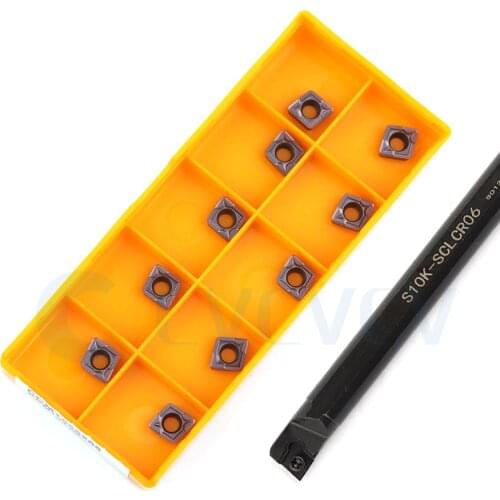 S06K S07K S08K S10K S12M S16Q SCLCR06 SCLCL06 Machine Internal Turning Tool Holder CCMT CCGT Carbide Inserts Turning Tools Set