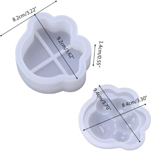 Epoxy Crystal Resin Silicone Mold 1 Set Dog Paw Storage Box Mould for DIY Home Decoration Jewelry Making