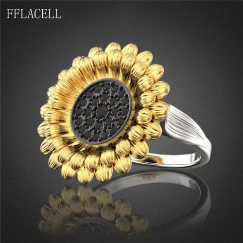 FFLACELL Rings With Crystals