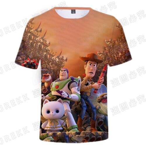 Toy Story 3D Print T Shirt For Men Summer Anime Cartoon Children Tee Shirts Oversized Streetwear Boy Girl Kids Tops