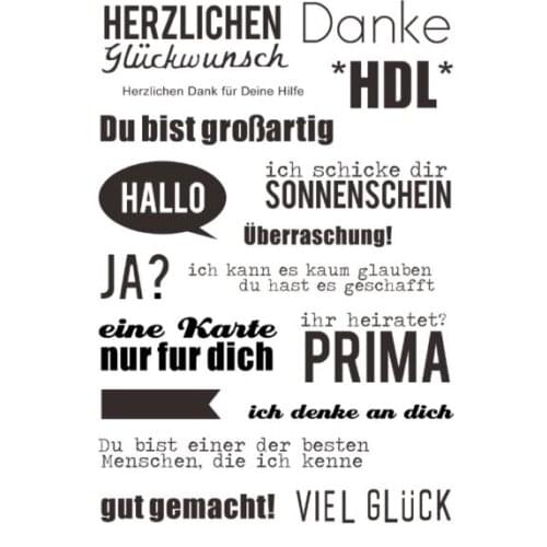 Herzlichen Danke Transparent Clear Silicone Stamp Seal DIY Scrapbooking photo Album Decorative