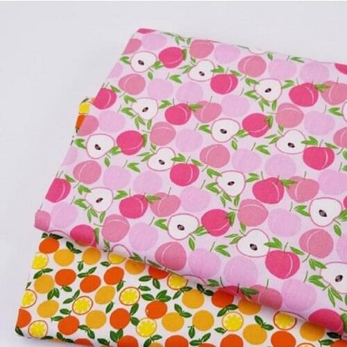 Fruits Printed Cotton Fabric For Bedding Dress Home Textile Breathable 100% Cotton Twill Patchwork DIY Sewing Quilting Fabric