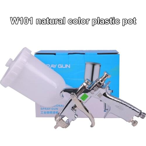 Paint gun W101 air spray gun hand manual spray gun,1.0/1.3/1.5/1.8mm Japan quality, W-101 paint Sprayer 400CC plastic tank