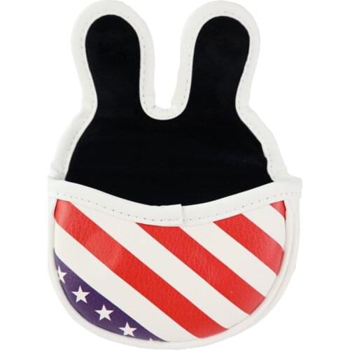 Closure Golf Mallet Putter Head Cover USA Flag Center Putter Headcover