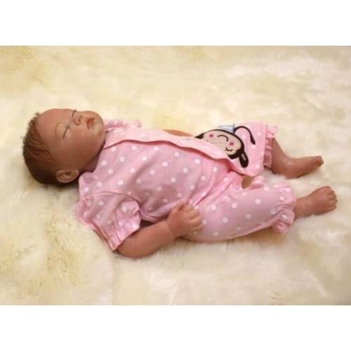Sleeping Girl Doll Reborn Baby Lifelike 20'' Alive Bebe Newborn Silicone Toddler Silicone Reborn Baby Dolls Reborn Baby