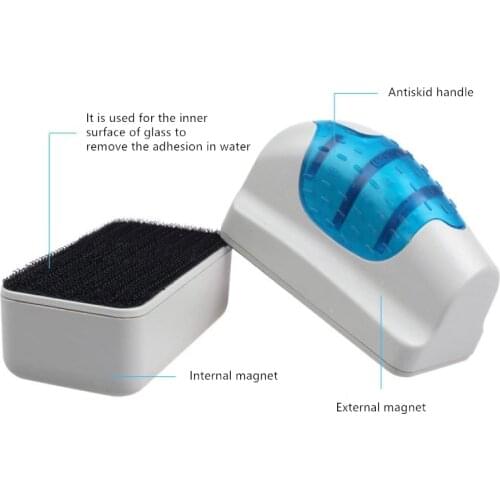 Magnetic Aquarium Fish Tank Glass Algae Scraper Cleaner Brush Tool Floating Cleaning Equipment Kit Filter Sponge Scrubber