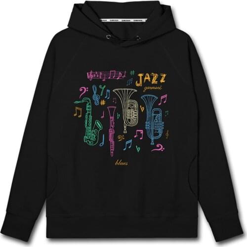 Musical instrument neon saxophone clarinet steam wave light painting nostalgic mens hoodies clothing sporting autumn clothes