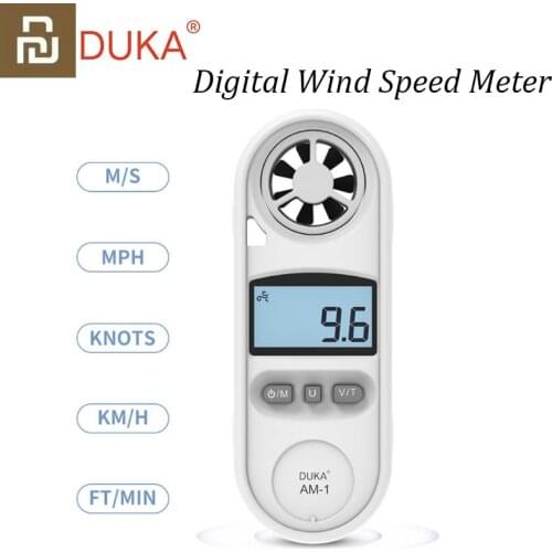 New DUKA Digital Anemometer Handheld Wind Speed Meter for Measuring Wind Speed Temperature and Wind Chill with Backlight LCD