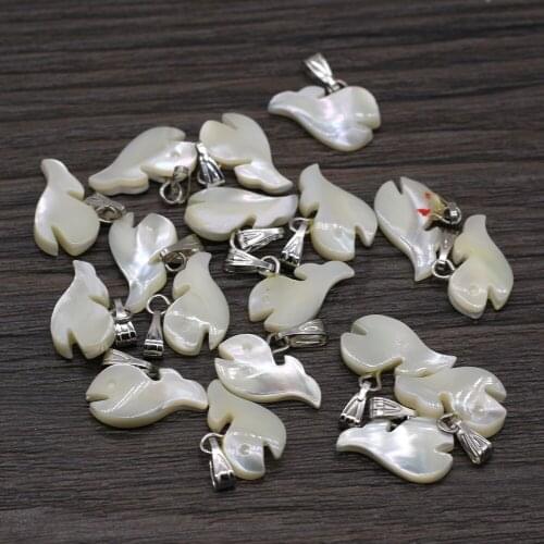 Natural Shell Pendant Milky Color Puffer Shaped Exquisite Charms For Jewelry Making DIY Bracelet Necklace Earrings Accessories