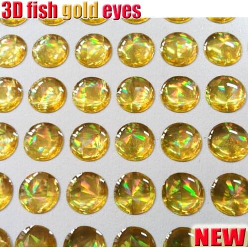 Fishing lure making fish eyes 4mm--10mm fly tying quatity;500pcs/lot color GOLD artificial fish eyes