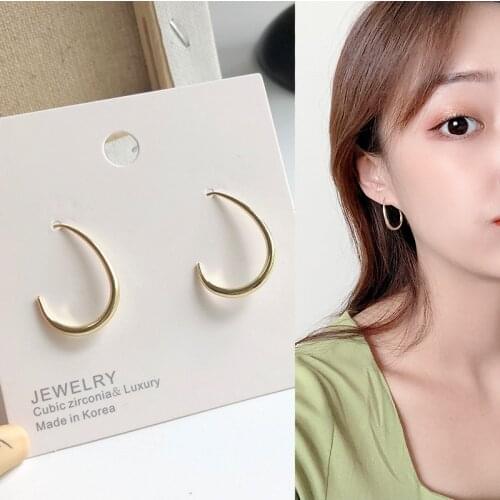 Simple Water Drop Hoop Earrings For Women Teens Girls Classic Korean Fashion Earring Hoops Wedding Party Fashion Jewelry