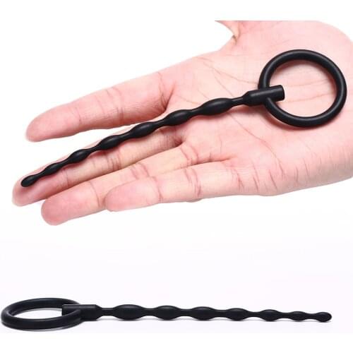 Silicone Penis Plug Sex Toys For Men Gay SM Penis Stretching Adult Products Screws Design Urethral Plug Male Masturbation 130cm