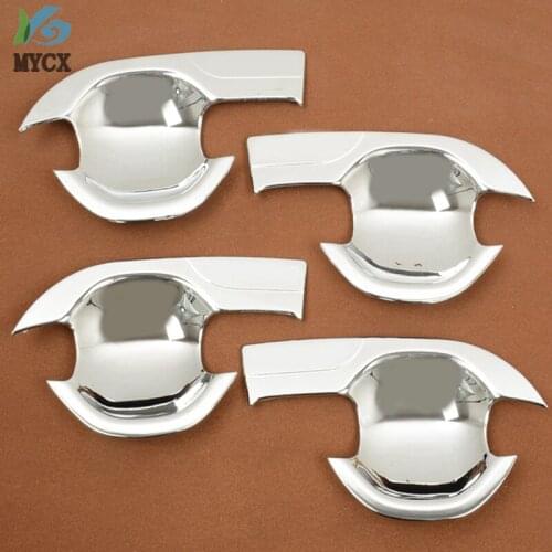 Car Styling ABS Chrome Handle Protective Cover Door Handle Outer Bowls Trim For Mitsubishi Outlander 2016-2017 2018 2019