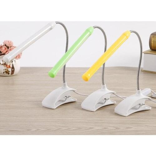 USB Led Desk Lamp With Clip Flexible Table Lamp For Bedside Book Reading Study Office Work Children Night Light Eye Protection