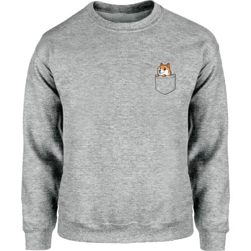 Shiba Inu Sweatshirt Men Dog Cute Crewneck Sweatshirts Hoodies Winter Autumn Warm Funny Japan Anime Streetwear Kawaii Sportswear