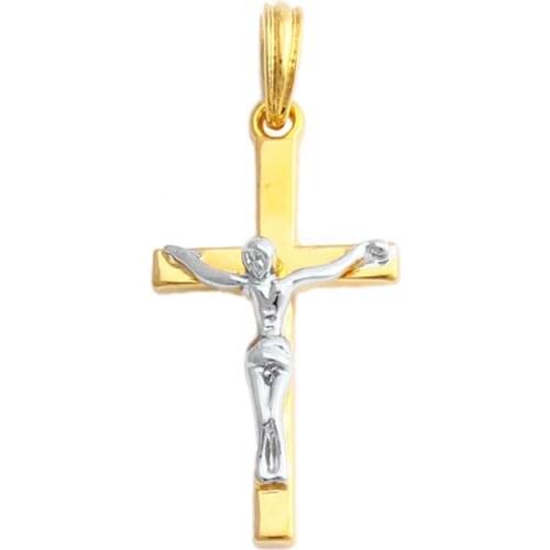 Fansheng Gold Jesus Cross pendant necklace Cristo Salvador Catholic jewelry free shipping for women Men pendant