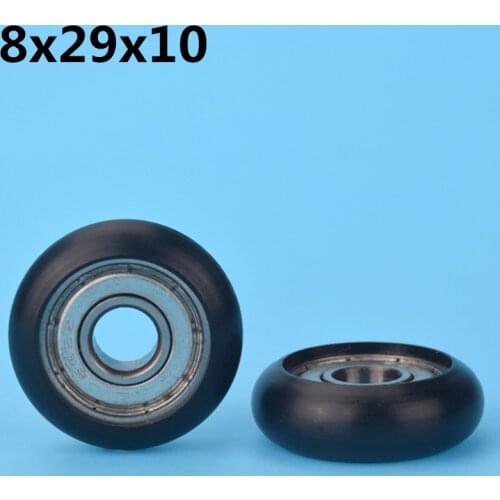 1Pcs 8x29x10 mm Nylon Plastic Wheel With Bearings POM bearing Circular spherical cam Small furniture wheel
