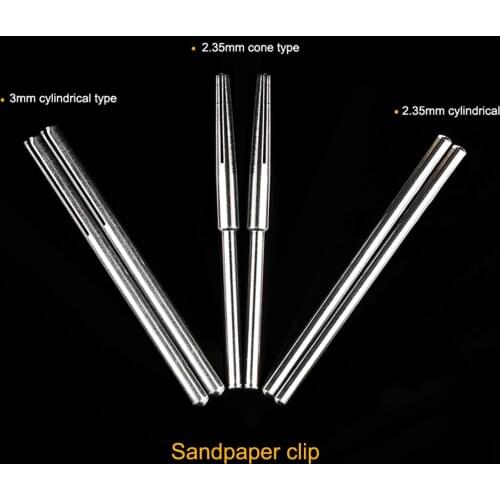 1Pcs Sandpaper Clip 2.35/3mm Shank Sandpaper Clamp Split Mandrels Long Abrasive Holder Clip Electric Grinder Accessories