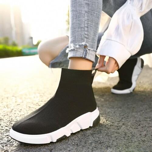 2020 thick-soled elastic socks shoes shoes Korean version of autumn/winter four seasons sneakers casual womens shoes