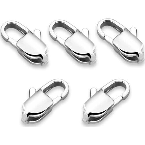 5Pcs/lot Stainless Steel Square Buckle Jewelry Buckles DIY Necklace Bracelet Chain Accessories No Fade Rusting Material Supplies