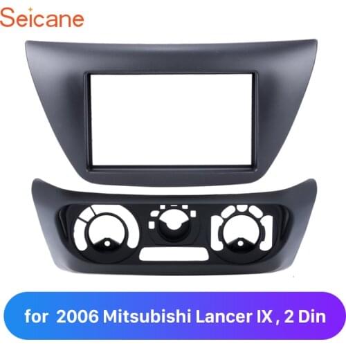 Seicane Double Din Car Fascia Panel Plate Trim Bezel Kit for 2006 Mitsubishi Lancer IX Frame in Dash
