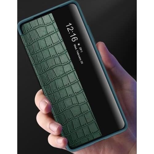 Crocodile Skin Smart Window Leather case For Samsung Galaxy S21 Ultra S21+ PU Luxury Flip Cover for Samsung S21 PLUS S20 Note 20