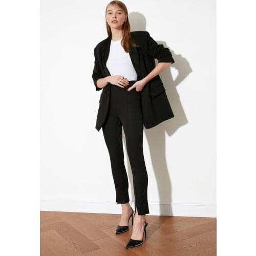 Black Bell-Bottomed Detailed High Quality Elite Women 'S Jeans Pants