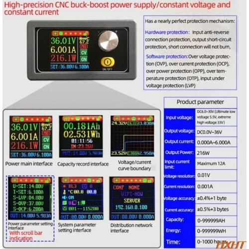 DC DC Buck Boost Converter 6A Power Adjustable Regulated Power Supply Module