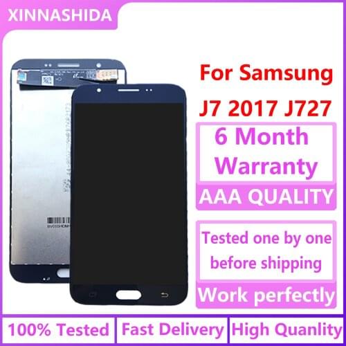 100% For Samsung Galaxy LCD J7 J727 SM-J727P J727V J727A Phone LCD Display Touch Screen Digitizer Assembly Repair Parts
