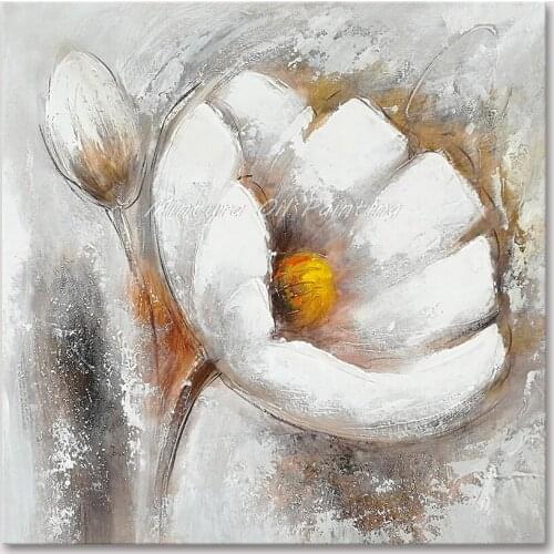 Mintura Wall Picture for Living Room Oil Paintings on Canvas Hand Painted A Huge Lotus Home Decoration Morden Wall Art No Framed