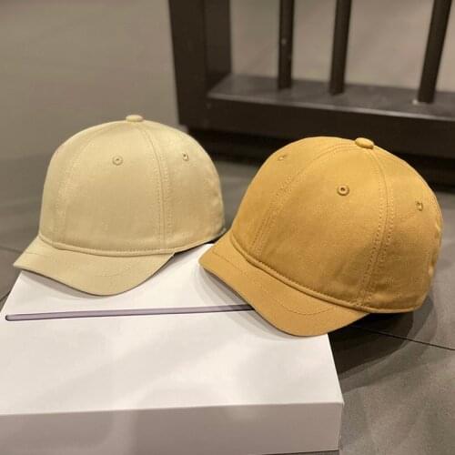 New Dad Hat Cotton Short Brim Baseball Cap Solid Color Hats for Women Men Outdoor Visor Cap Casual Snapback Hats Peaked cap