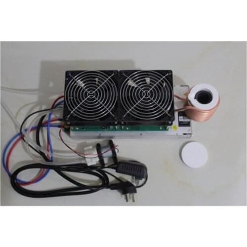 1500W ZVS induction heating machine kit small high frequency induction hardener melting furnace + power + water pump +crucible