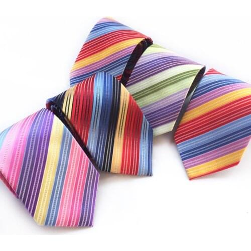 Colorful design Mens Ties for Party wedding event 8cm necktie for Christmas Gift