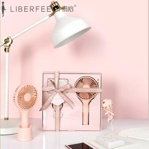 Liberfeel Maoxin gift sets mini power bank 10000mah dual input 50cm micro usb cable potable handheld usb fan mothers day gift