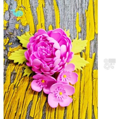 Bud Flowers craft Metal Cutting Dies Scrapbooking Stencil for Album Paper DIY Gift Card Decoration Embossing Dies New 2020